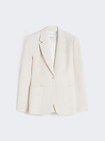 Single-breasted piqué jersey blazer