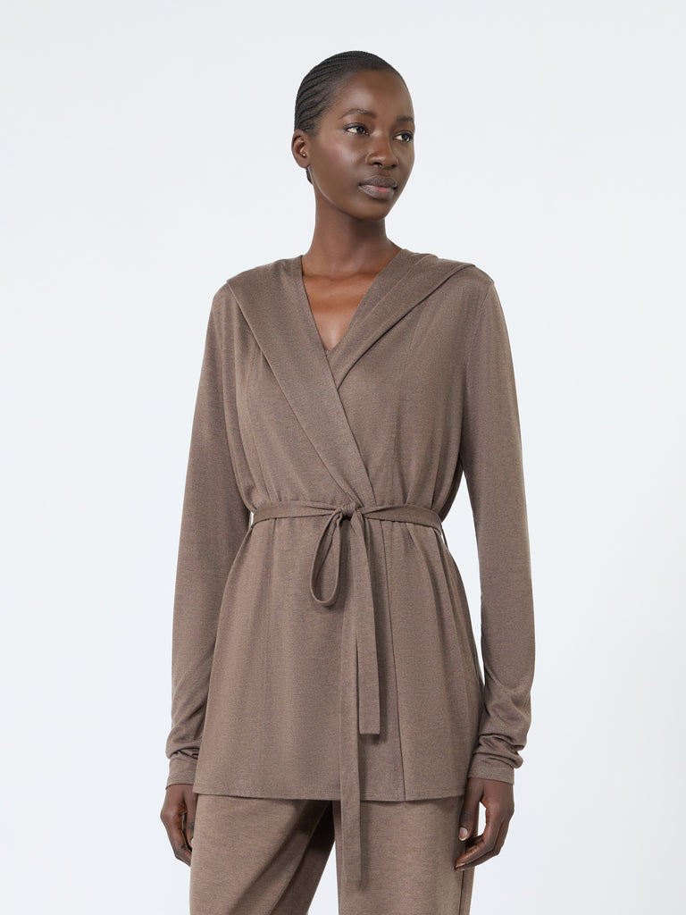 max mara كارديغان بقبعة خفيف من الجيرسيه