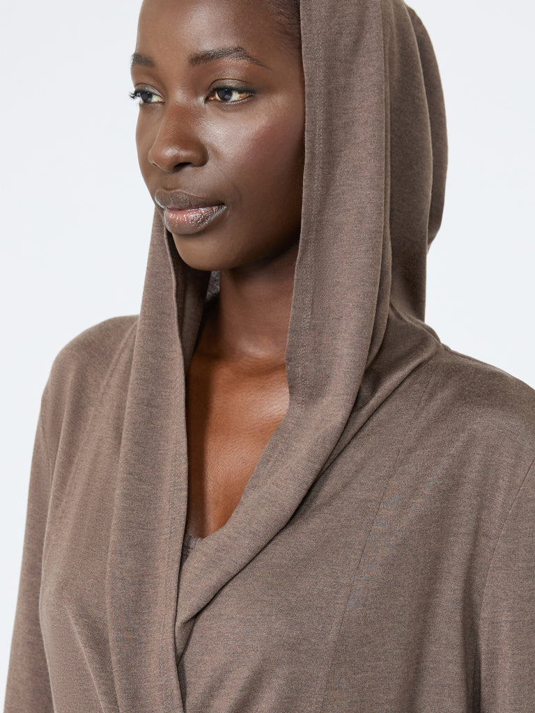max mara light jersey hooded cardigan