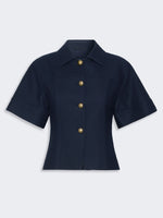 Slim-Fit Cotton Jersey Jacket for Women - Ultramarine - Max Mara KSA