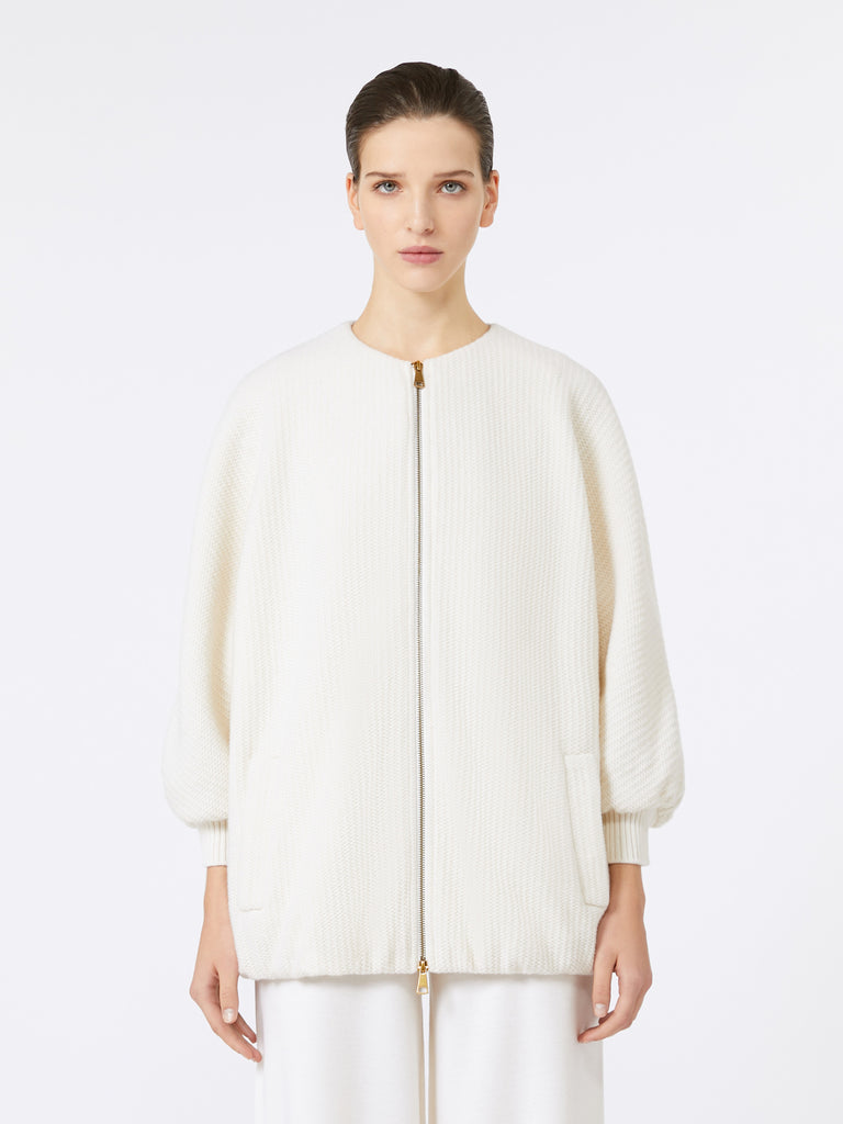 Wool and cashmere knit jacket