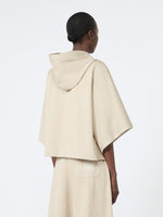 Technical Cotton Jersey Boxy Sweater for Women - Stone - Max Mara KSA