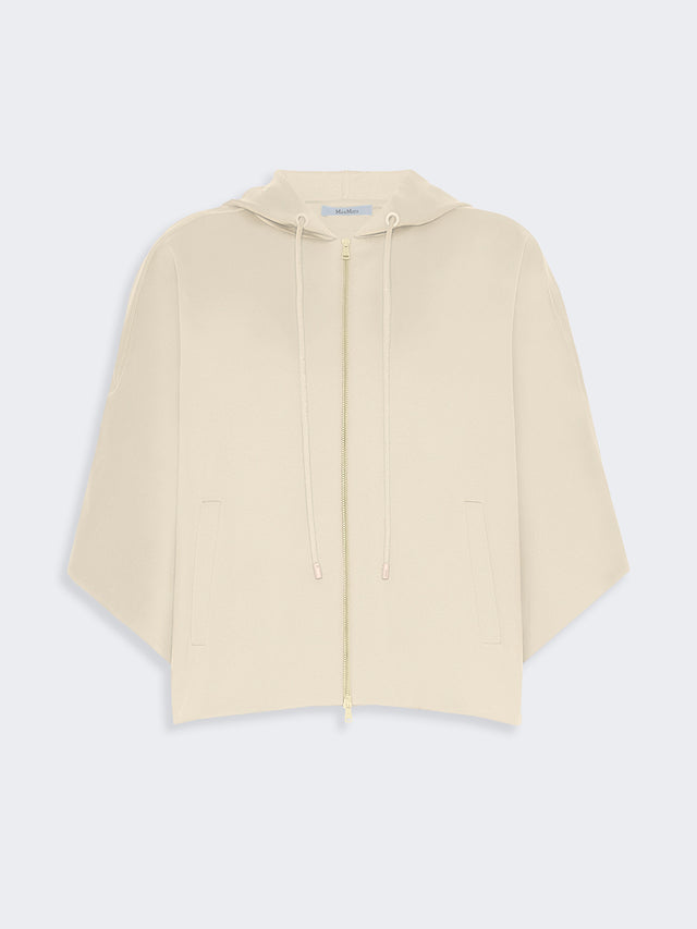 Technical Cotton Jersey Boxy Sweater for Women - Stone - Max Mara KSA