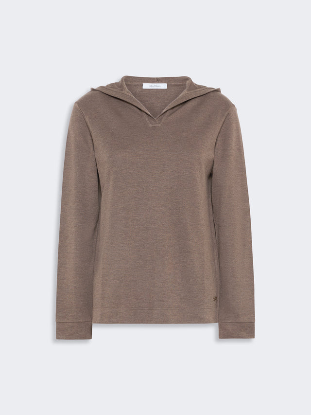 max mara silk-blend jersey sweatshirt for women