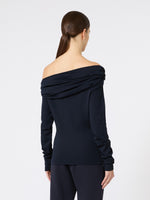 Wool off-the-shoulder top