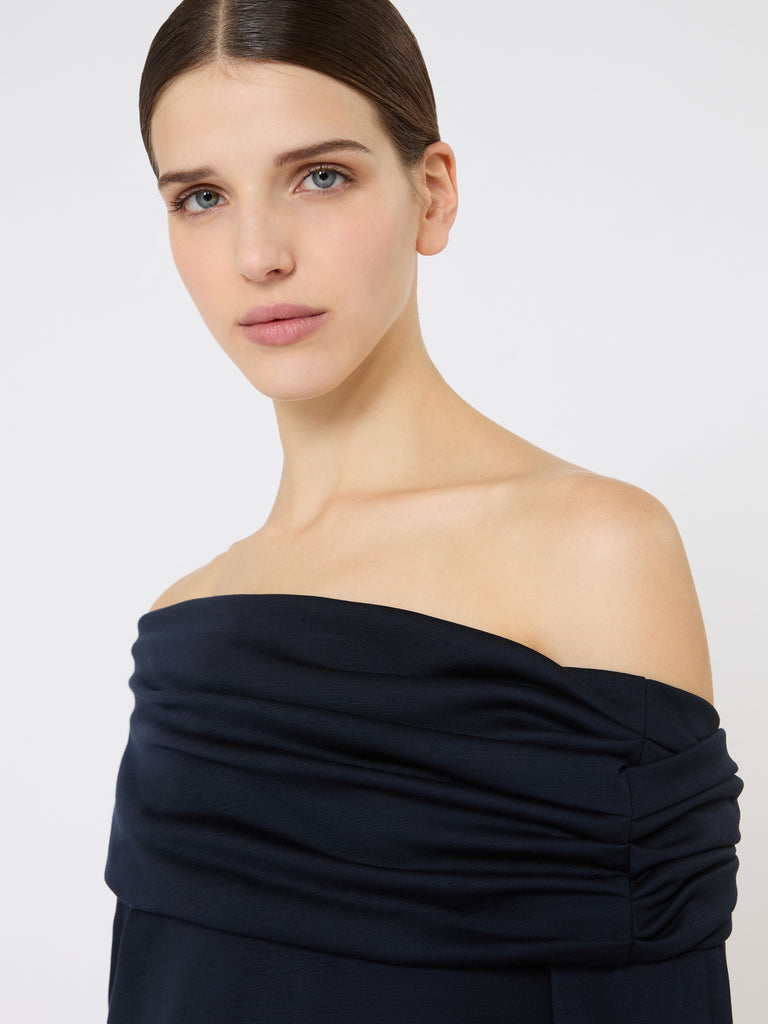 Wool off-the-shoulder top