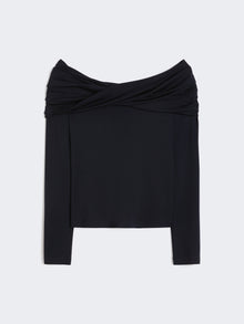 Wool off-the-shoulder top