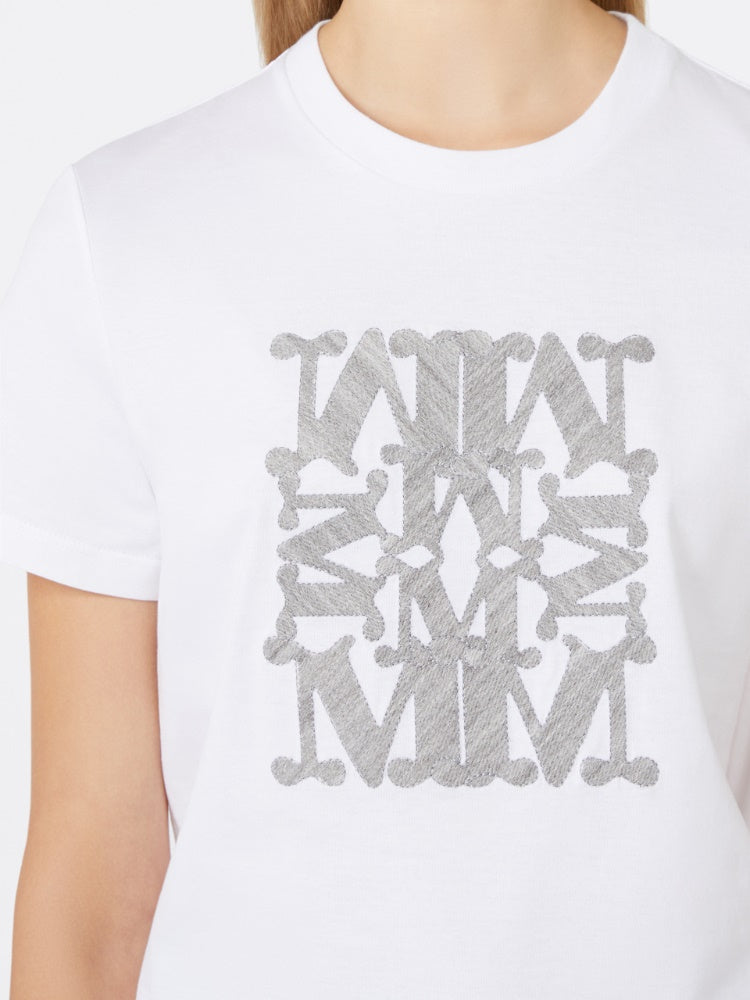 Embroidered cotton T-shirt