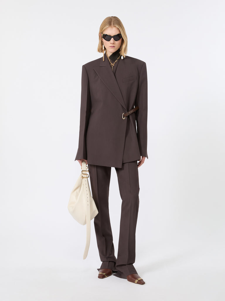 max mara بنطال بقصة ضيقة بقماش مطاطي من الفيسكوز