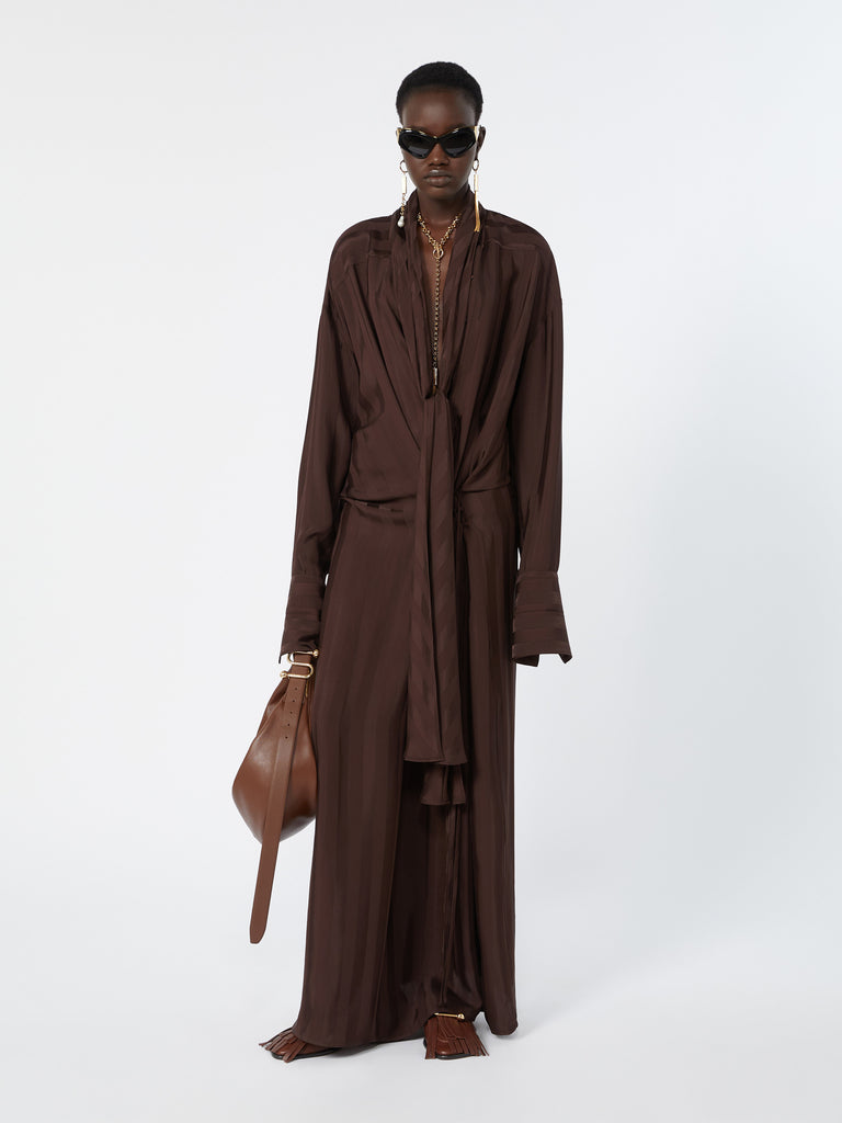max mara فستان طويل من الساتان