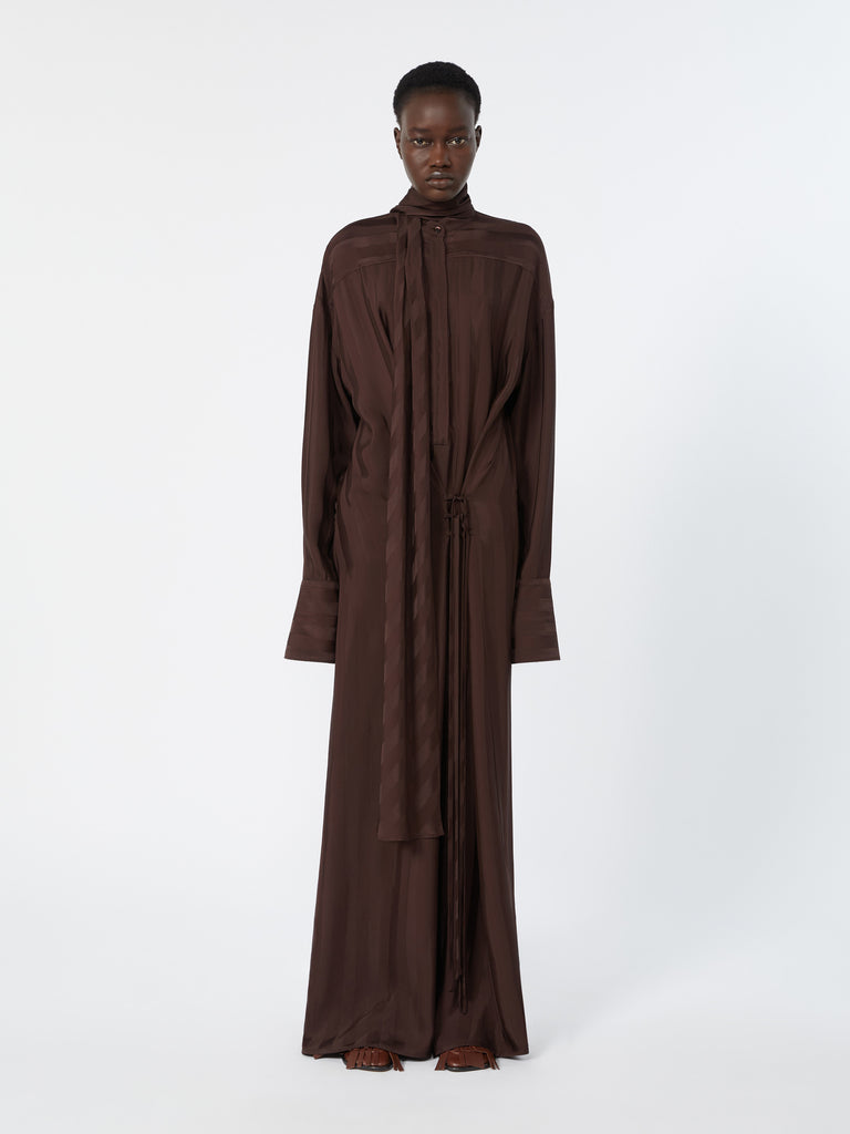 max mara فستان طويل من الساتان