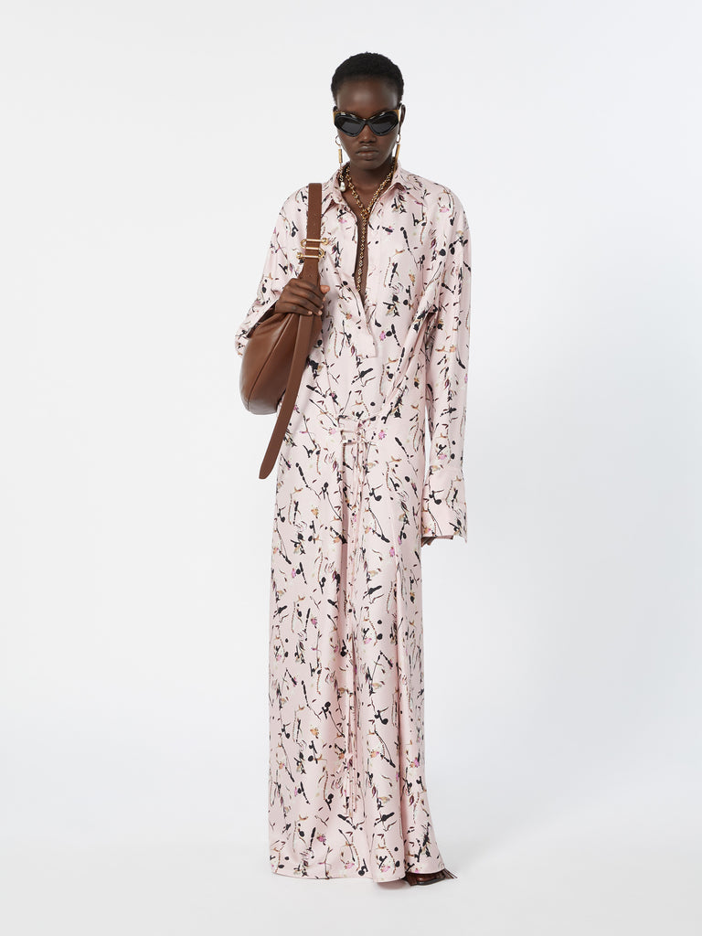 max mara فستان ملفوف من الحرير