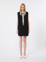 Max Mara Rhinestone-adorned sleeveless cady mini dress for Women