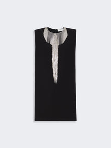 Max Mara Rhinestone-adorned sleeveless cady mini dress for Women