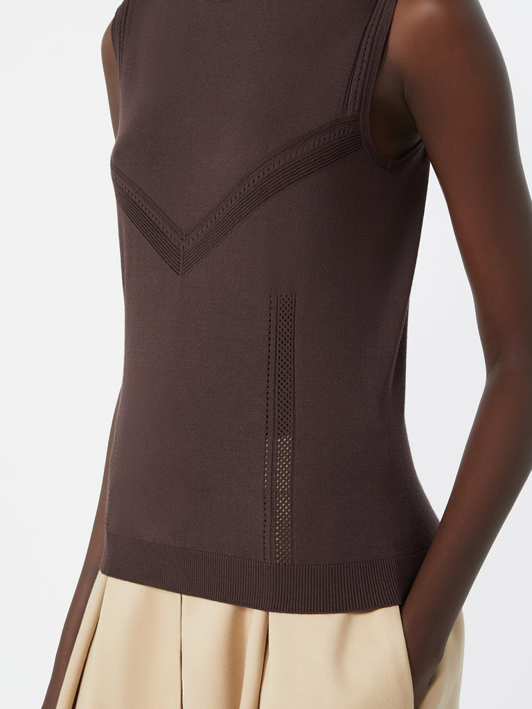 max mara trompe l’oeil-look viscose top