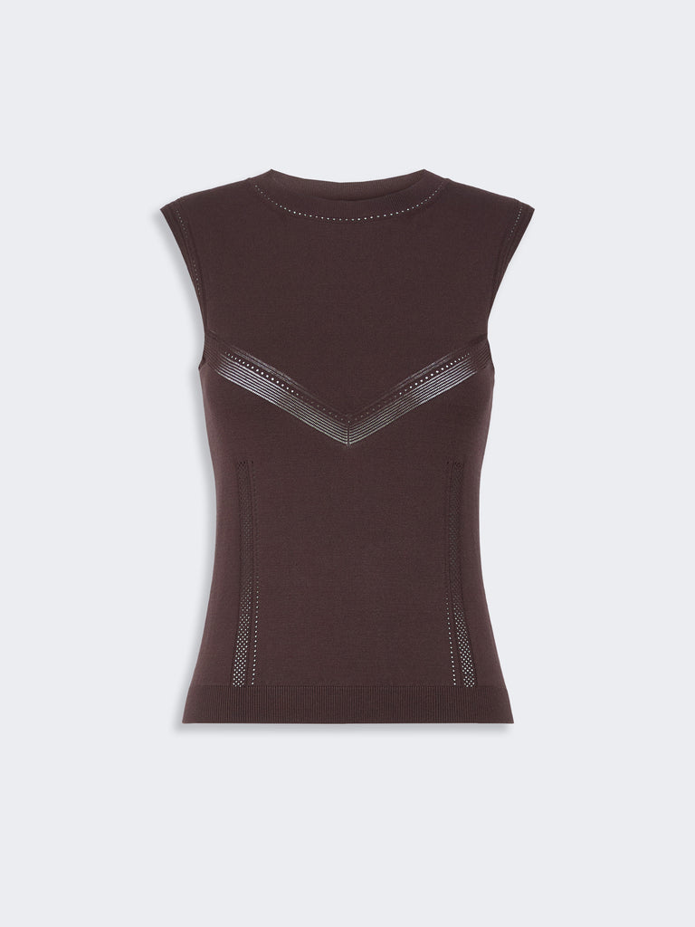 max mara trompe l’oeil-look viscose top