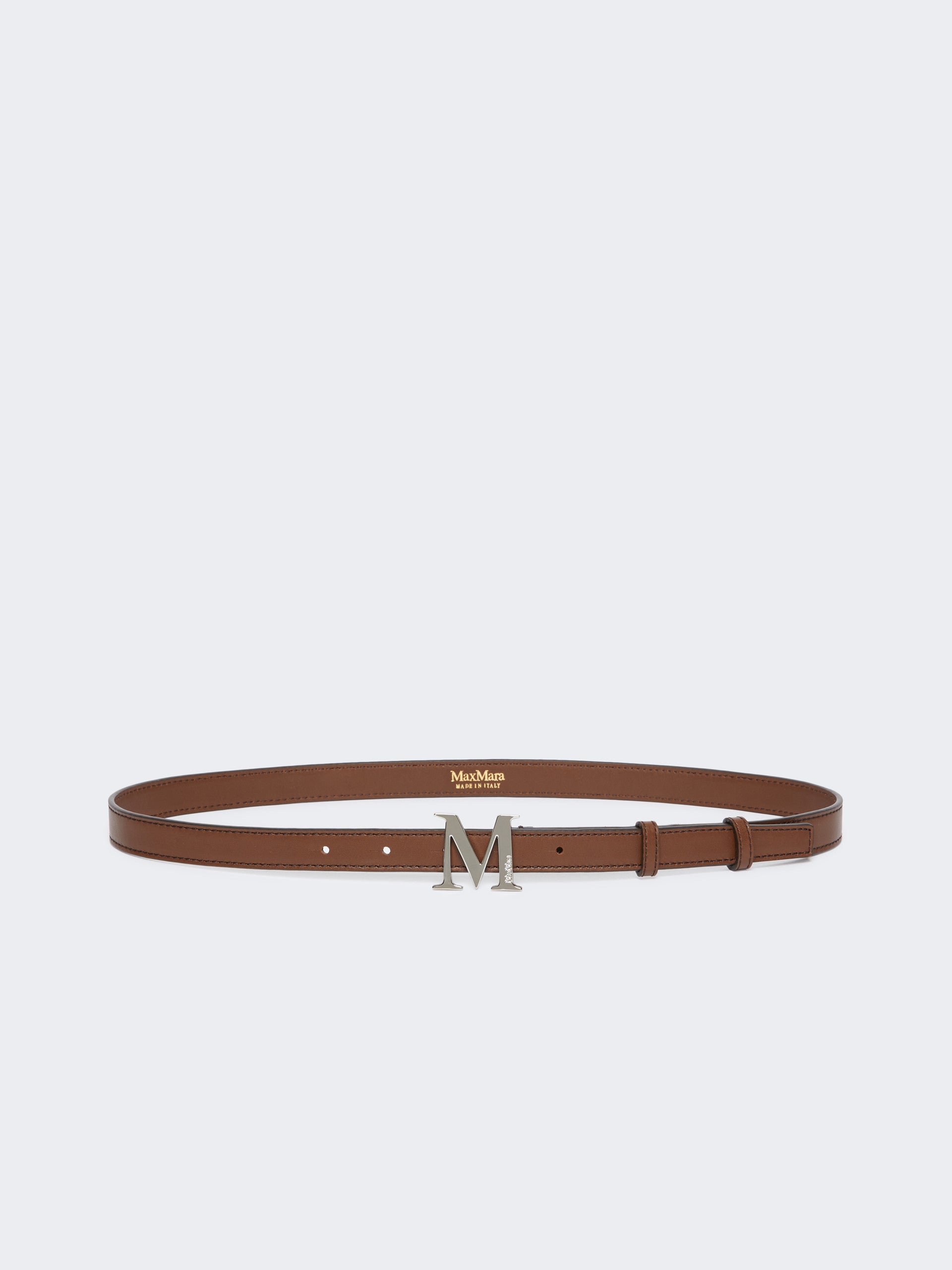 max mara natural leather monogram belt for women