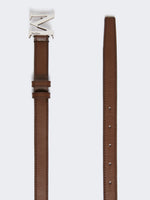 max mara natural leather monogram belt for women