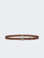 max mara natural leather monogram belt for women