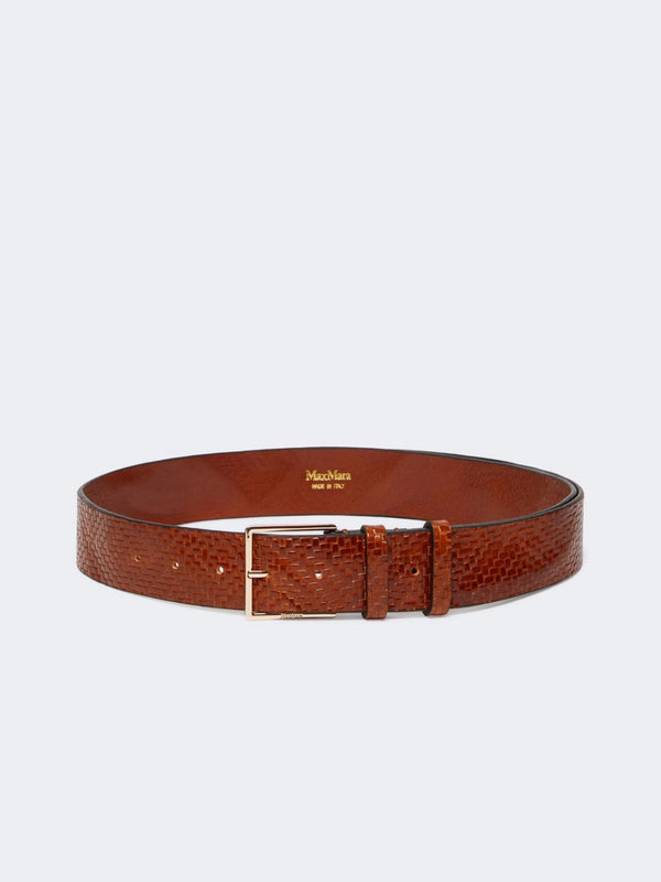 max mara braided leather belt for women