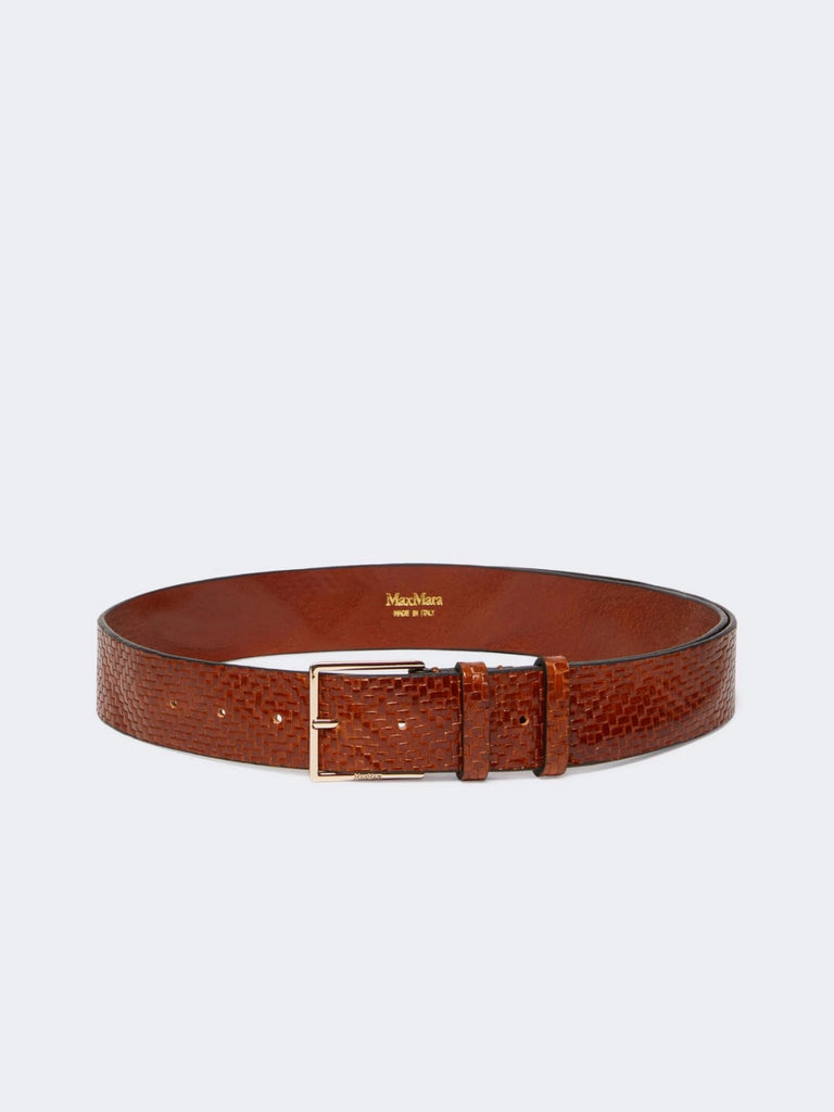 Braided leather belt