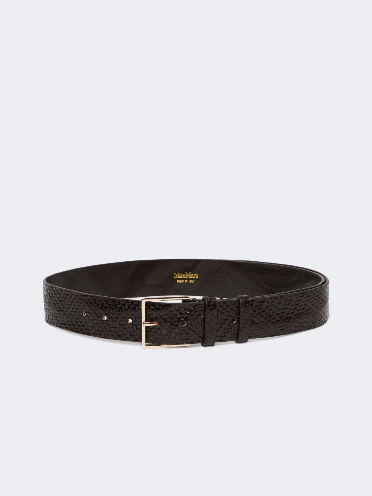 Braided leather belt