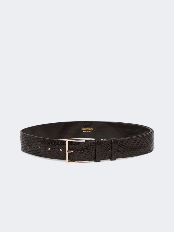 max mara braided leather belt for women