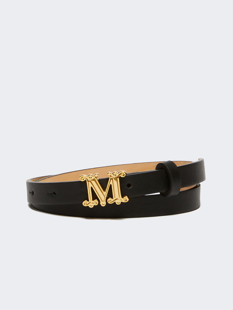 Leather Monogram belt