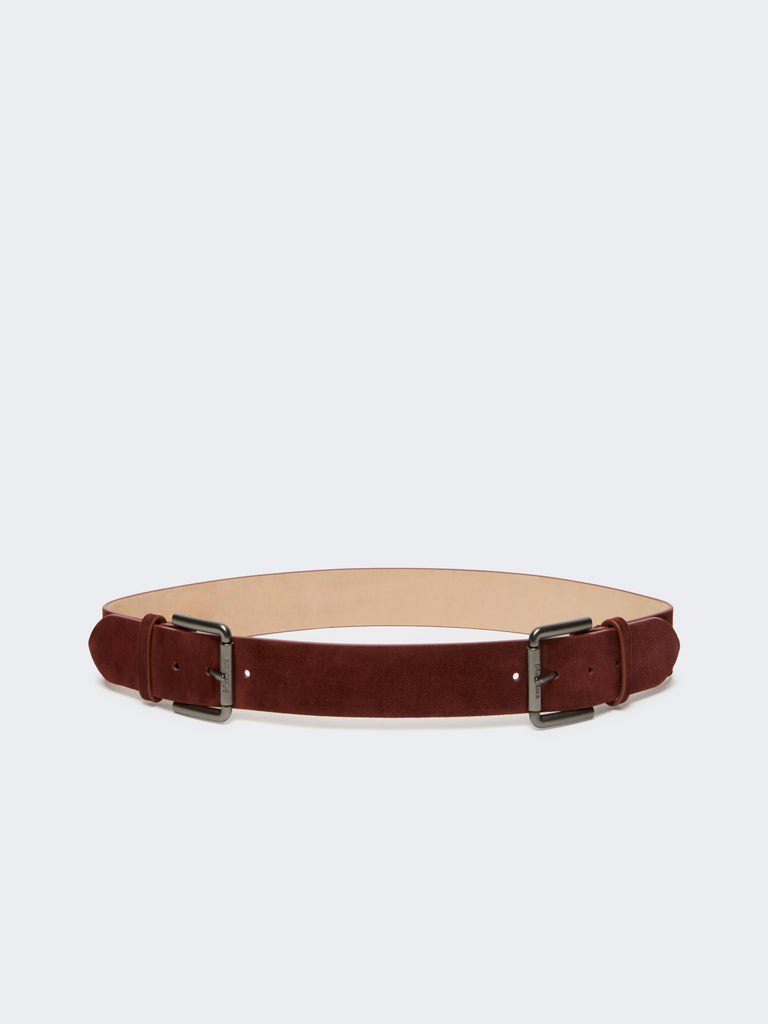 max mara studded leather belt