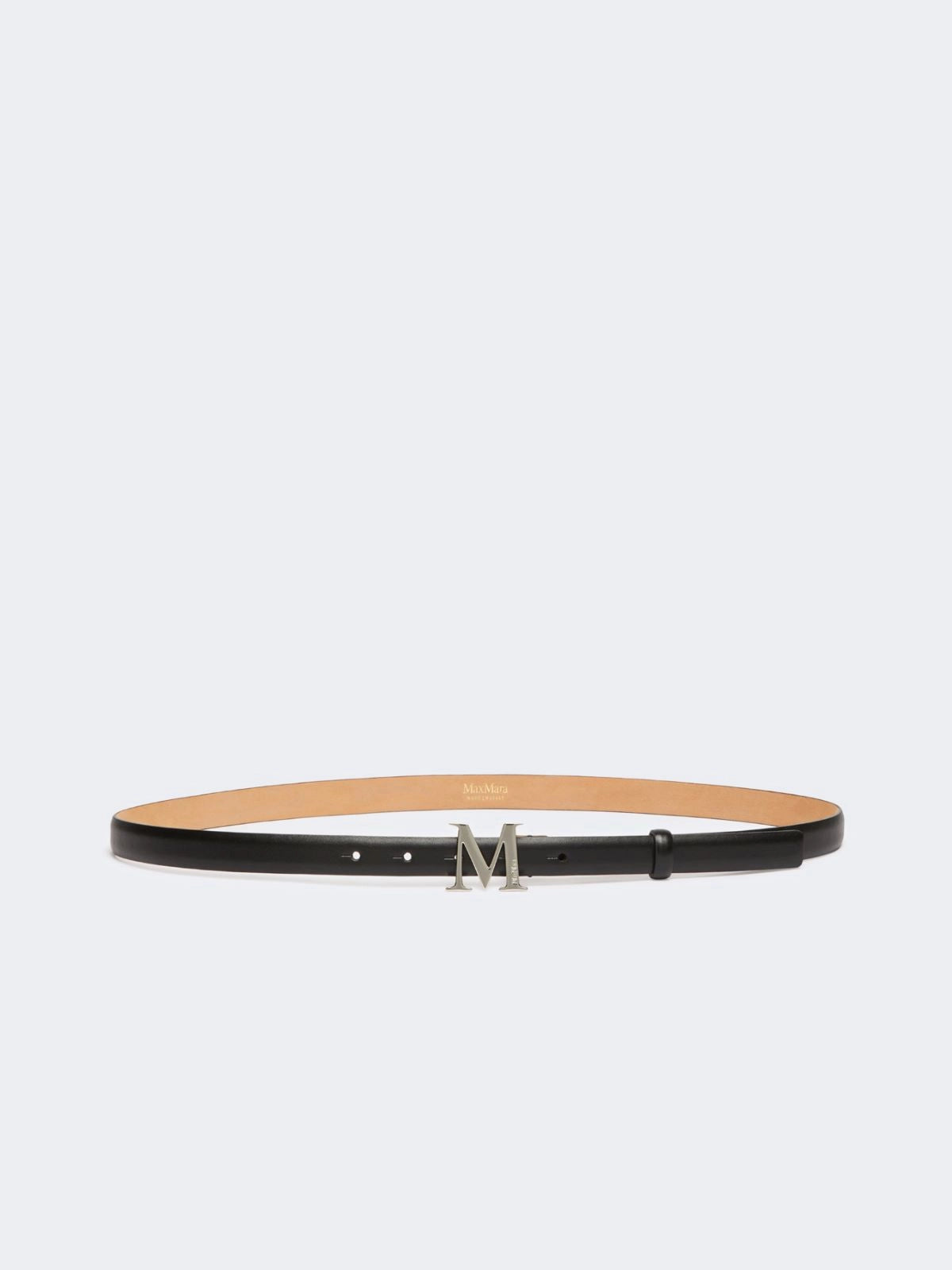 Leather belt with Monogram buckle