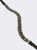 Bejewelled satin belt