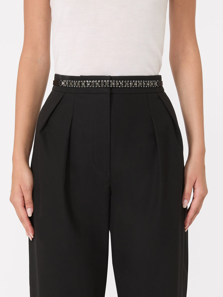 Bejewelled satin belt