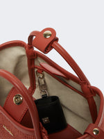 max mara extra-small raffia-look basketweave marine bag for women