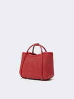 max mara extra-small raffia-look basketweave marine bag for women