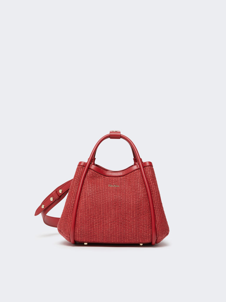 max mara extra-small raffia-look basketweave marine bag