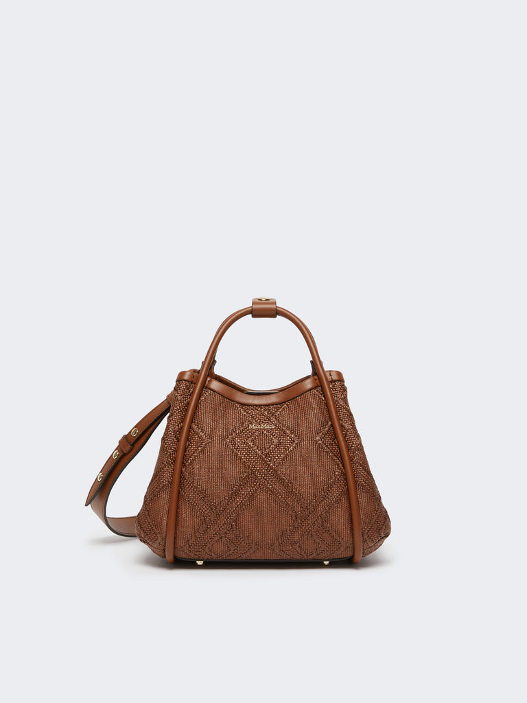 max mara extra-small marine bag in diamond-patterned basketweave
