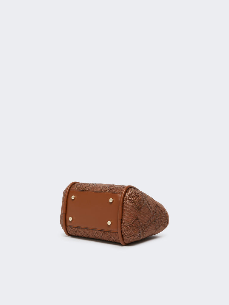 max mara extra-small marine bag in diamond-patterned basketweave