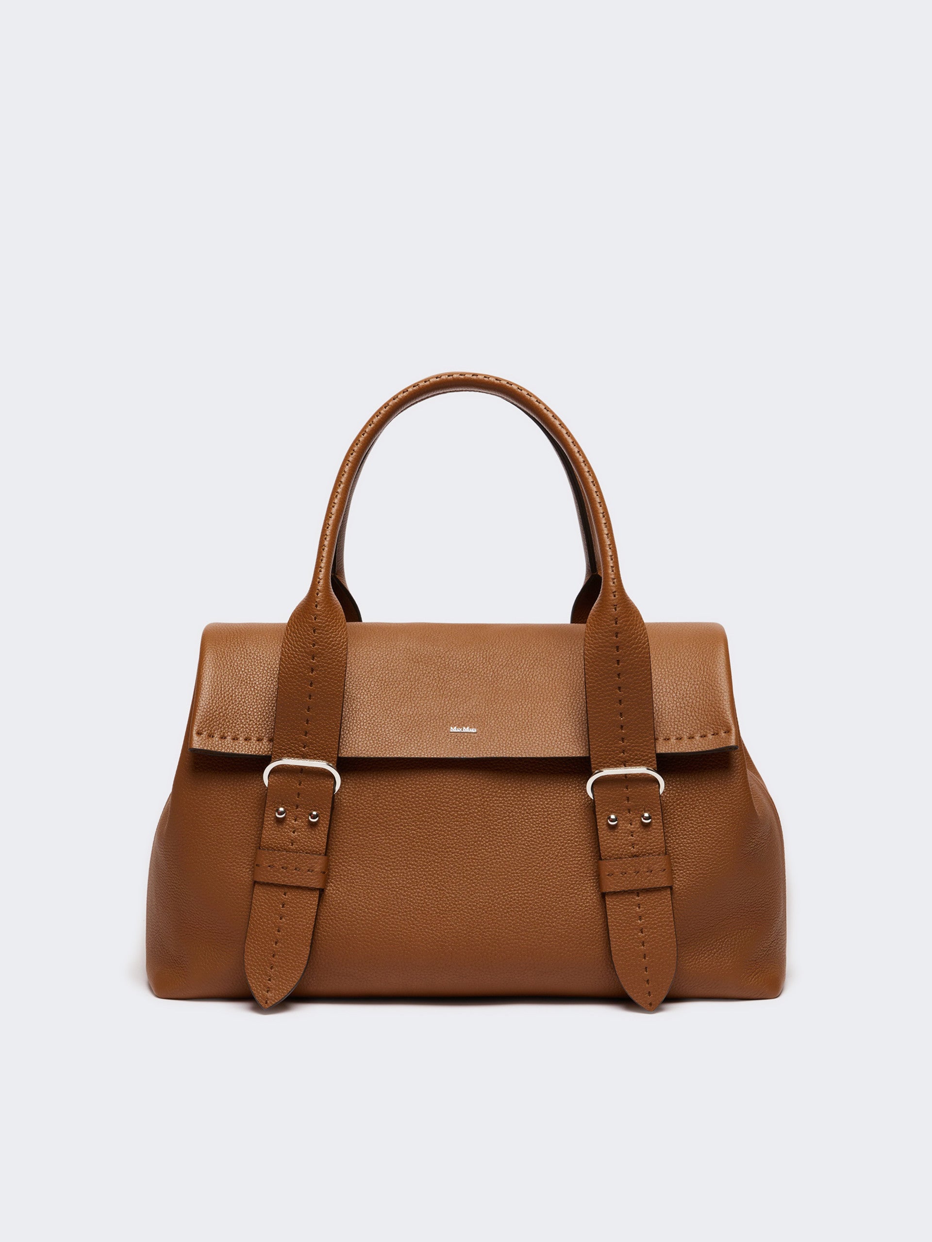 Semi-glossy leather Archetipo handbag
