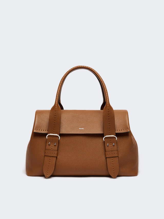 Semi-glossy leather Archetipo handbag