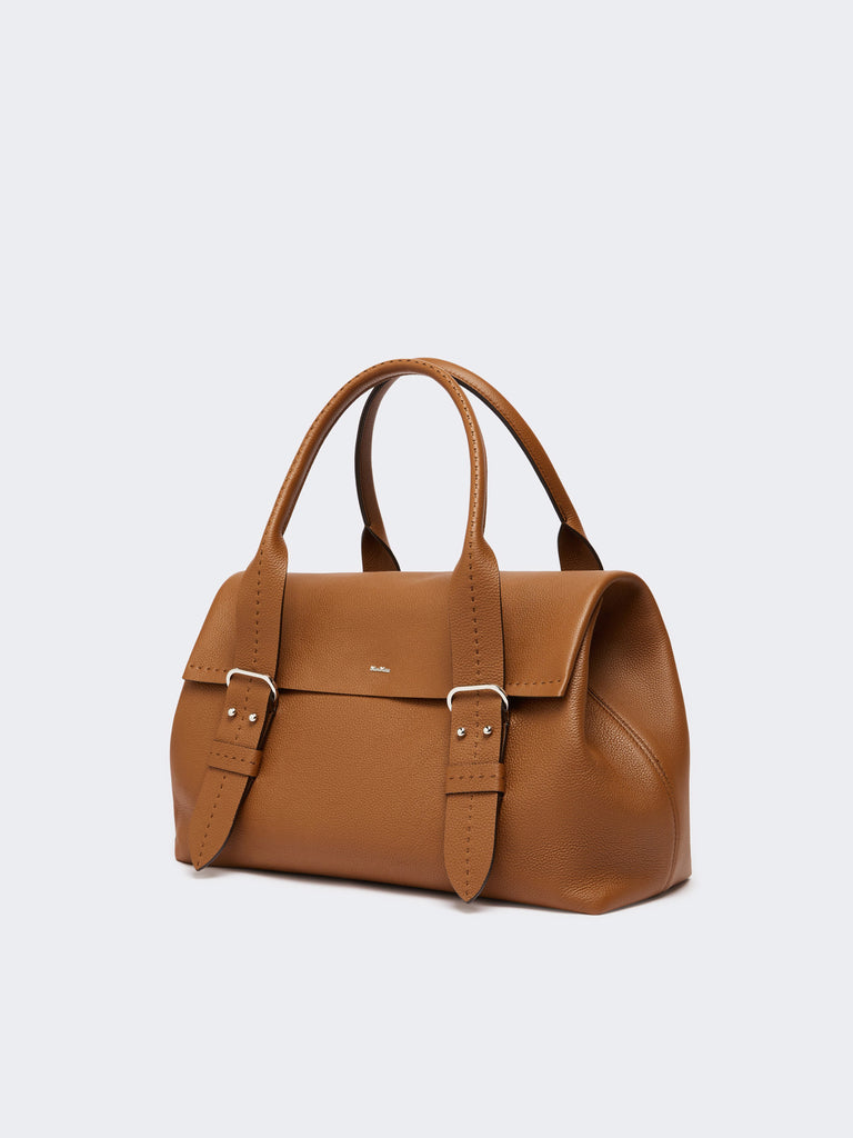 Semi-glossy leather Archetipo handbag