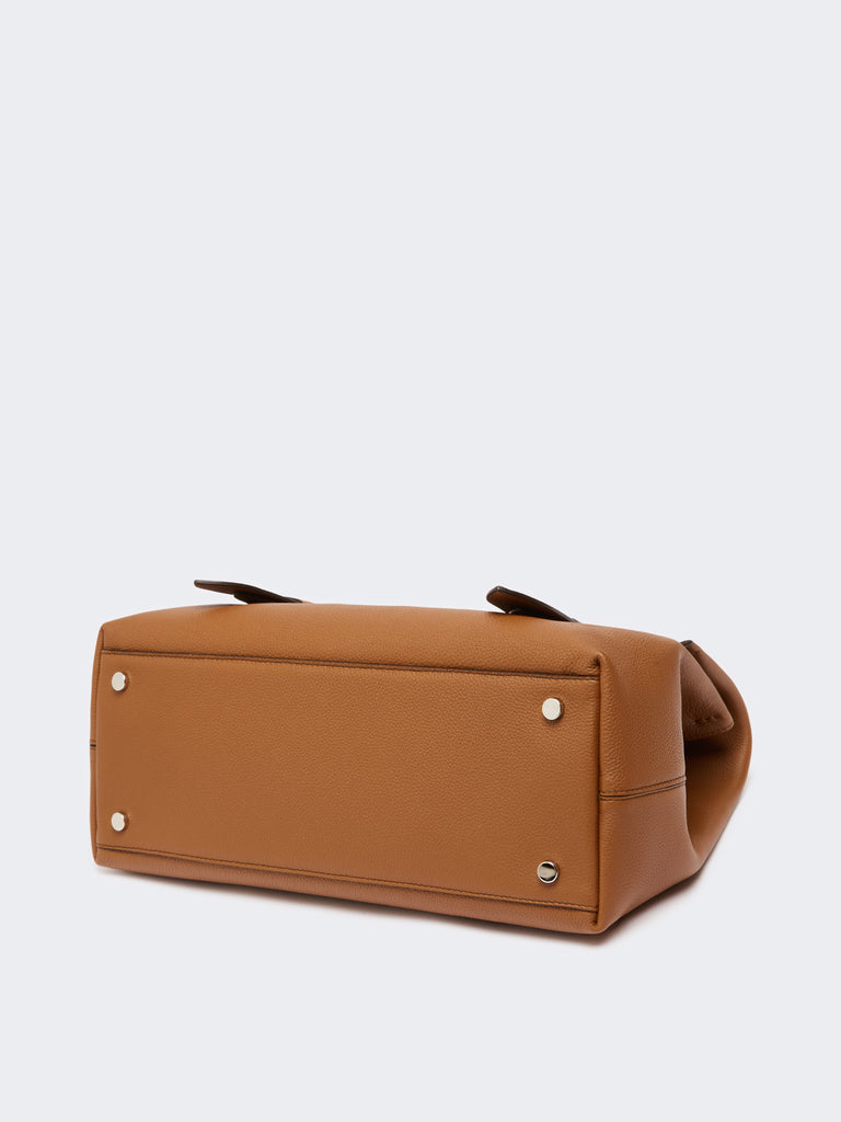 Semi-glossy leather Archetipo handbag