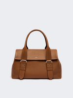 Semi-glossy leather Archetipo handbag