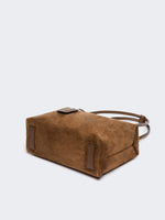 max mara square boston bag in split leather and leather for women