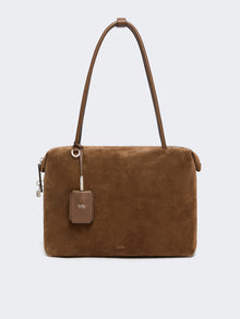 max mara square boston bag in split leather and leather for women