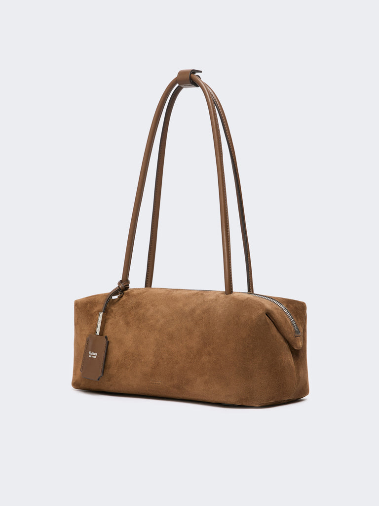 max mara horizontal boston bag in split leather