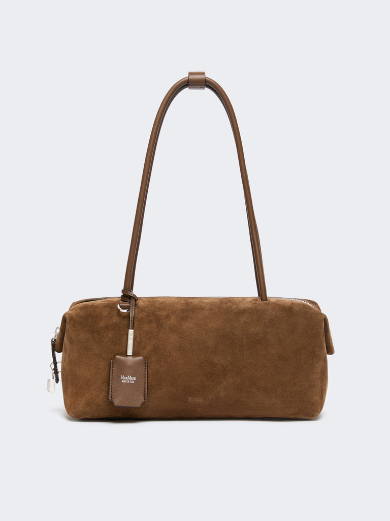 max mara horizontal boston bag in split leather