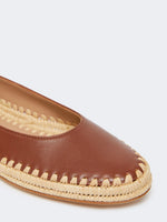 max mara nappa and raffia ballerinas for women