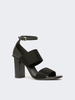 Sandals In Calfskin And Elasticated Webbing for Women - Black - Max Mara KSA