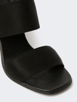 Sandals In Calfskin And Elasticated Webbing for Women - Black - Max Mara KSA