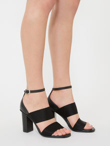 Sandals In Calfskin And Elasticated Webbing for Women - Black - Max Mara KSA